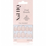 Nail HQ Oval French Kunstk&uuml;&uuml;ned 24 tk
