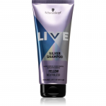Schwarzkopf LIVE Silver Puhastav &scaron;ampoon kollaste toonide neutraliseerimiseks 200 ml