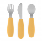 Petite&Mars Take&Match Stainless Steel Cutlery Set s&ouml;&ouml;giriistad lastele Ochre 12m+ 3 tk
