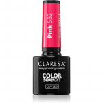 Claresa SoakOff UV/LED Color Sunny Garden Geelk&uuml;&uuml;nelakk varjund Pink 532 5 g