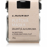 Almara Soap Face Green Clay & Turmeric Puhastav n&auml;omask rasusele ja probleemsele nahale 20 g