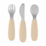 Petite&Mars Take&Match Stainless Steel Cutlery Set s&ouml;&ouml;giriistad lastele Desert Sand 12m+ 3 tk
