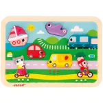 Janod Chunky Puzzle Vehicles aktiveeriv sorteerimism&auml;nguasi 18m+ 7 tk