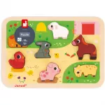 Janod Chunky Farm Puzzle aktiveeriv sorteerimism&auml;nguasi 18m+ 7 tk