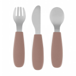 Petite&Mars Take&Match Stainless Steel Cutlery Set s&ouml;&ouml;giriistad lastele Velvet Latte 12m+ 3 tk