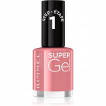Rimmel Super Gel Geelk&uuml;&uuml;nelakk ilma UV / LED-lampide kasutamiseta varjund 035 Pop Princess Pink 12 ml