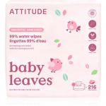 Attitude Baby Leaves Water Wipes Niisked salvr&auml;tikud l&otilde;hnatu 3x72 tk