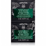 Apivita Express Beauty Eye Mask Gingko Biloba Silmamask tursete ja tumedate r&otilde;ngaste raviks 2 x 2 ml
