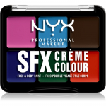 NYX Professional Makeup Halloween SFX Paints Multifunktsionaalne n&auml;opalett kehale ja n&auml;ole varjund 02 Secondary 6 g