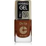Delia Cosmetics Coral Nail Enamel Hybrid Gel Geelk&uuml;&uuml;nelakk varjund 144 11 ml