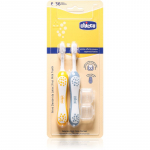 Chicco Toothbrush Set 6-36m Laste hambahari Indigo-Mustard