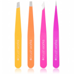 Brushworks Combination Tweezer Set pintsettide komplekt kulmudele t&uuml;&uuml;p Brights 4 tk