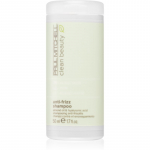 Paul Mitchell Clean Beauty Anti-Frizz Silendav &scaron;ampoon ohjeldamatutele ja k&auml;haratele juustele 50 ml