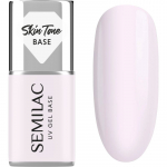 Semilac UV Gel Base Skin Tone Base Aluslakk geelk&uuml;&uuml;nte geelile varjund Milky Pink 7 ml