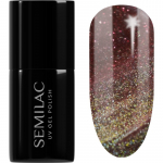 Semilac UV Hybrid Galaxy Flash Geelk&uuml;&uuml;nelakk UV / LED lambiga kasutamiseks varjund 824 Digital Red 7 ml