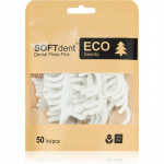 SOFTdent ECO Dental Floss Pick Hambaorgid koos hambaniidiga 50 tk
