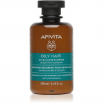 Apivita Oily Hair Oil Balance Shampoo S&uuml;gavpuhastav &scaron;ampoon rasusele peanahale juuste tugevdamiseks ja s&auml;ra andmiseks 250 ml