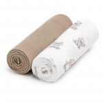 T-TOMI BIO Muslin Diapers riidest m&auml;hkmed Teddy 65x65 cm 2 tk