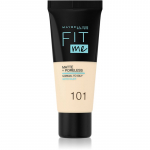 MAYBELLINE NEW YORK Fit Me! Matte+Poreless Matistav jumestus normaalsele ja rasusele nahale varjund 101 True Ivory 30 ml