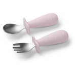 BabyOno Be Active Stainless Steel Spoon and Fork s&ouml;&ouml;giriistad lastele Pink 12m+ 2 tk