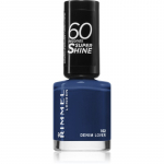 Rimmel 60 Seconds Super Shine K&uuml;&uuml;nelakk varjund 102 Denim Lover 8 ml