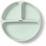 BabyOno Siilicone Plate 6m+ sektoriteks jagatud taldrik iminapaga Sage 1 tk