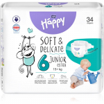 BELLA Baby Happy Soft&Delicate &uuml;hekordsed m&auml;hkmed kanalitega Junior Extra 15+ kg 34 tk