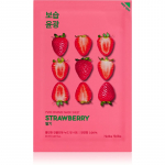Holika Holika Pure Essence Strawberry Kirgastav n&auml;o lehtmask &uuml;htlase nahatooni saavutamiseks 23 ml