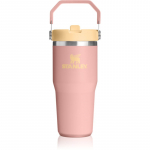 Stanley IceFlow&trade; Flip Straw 2.0 Tumbler roostevabast terasest termospudel Peach Rose 410 ml