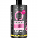 Eveline Cosmetics FaceMed+ Mitsellaarvesi puhastamiseks ja meigi eemaldamiseks detoksifitseeriva toimega 650 ml