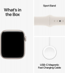 Apple Watch SE 3, 40 mm, GPS + Cellular, sport band, S/M, beež alumiinium / beež - Nutikell (MEP64ET/A)