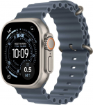 Apple Watch Ultra 3, 49 mm, Ocean Band, titaan / sinine - Nutikell (MEWH4ET/A)
