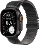 Apple Watch Ultra 3, 49 mm, Titanium Milanese Loop, Large, must titaan / must - Nutikell (MF1T4ET/A)