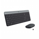 Logitech MK470 Slim Combo juhtmevaba klaviatuur + hiir, US, must