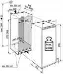 Liebherr SIFNE5108 integreeritav s&uuml;gavk&uuml;lmik, 213L, NoFrost, 177 cm