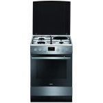 Hansa FCMX68209 gaasipliit elektriahjuga, 60cm, roostevaba teras