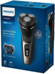 Philips S3242/12 Shaver 3000 Series Wet & Dry pardel, must/kuldne