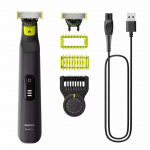 Philips QP6542/15 OneBlade Pro 360 N&auml;gu + keha h&uuml;briidraseerija, must