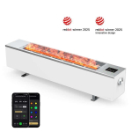 Aeno AFH0001S 2000 W kaminatule efektiga konvektor, valge