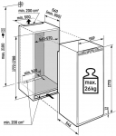 Liebherr IRBD5121 integreeritav k&uuml;lmik BioFresh tehnoloogiaga, 275L