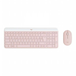 Logitech Slim Combo MK470 920-011322 juhtmevaba klaviatuur + hiir, US, roosa