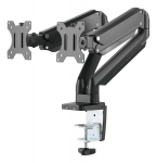 Deltaco ARM-0351 kahe monitori lauakinnitus, 17"-32", 8 kg, must