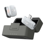 DJI Mic Mini 2S (1 TX + 1 Mobile RX + laadimiskarp), valge juhtmevaba mikrofon