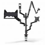 Hama 00004663 monitori laualuse 2 monitorile, 13-32", must