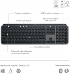 Logitech MX Keys S, SWE, tumehall - Juhtmevaba klaviatuur (920-011581)