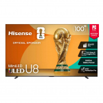 Hisense U8Q, 100'', 4K UHD, ULED, Mini LED, must - Teler, 100U8Q