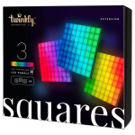 Twinkly Squares, 3 paneeli, IP20, laienduskomplekt, must - Nutikad valguspaneelid