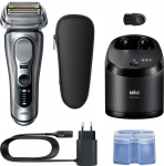 Braun Series 9 Pro+ Wet & Dry, 6-&uuml;hes SmartCare keskus ja PowerCase reisikarp, tumehall - Pardel, 9675CC