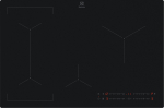 Electrolux 600 SaphirMatt SE&reg; Bridge Hob2Hood, laius 80 cm, must - Integreeritav induktsioonpliidiplaat (EIV83443CT)