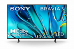 Sony Bravia 3 S39, 43'', 4K UHD, LED LCD, must - Teler, K43S39BP.CEI